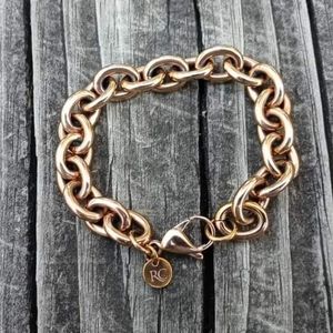 Rustic Cuff Rose Gold Jamie Chain Bracelet